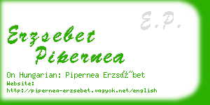 erzsebet pipernea business card